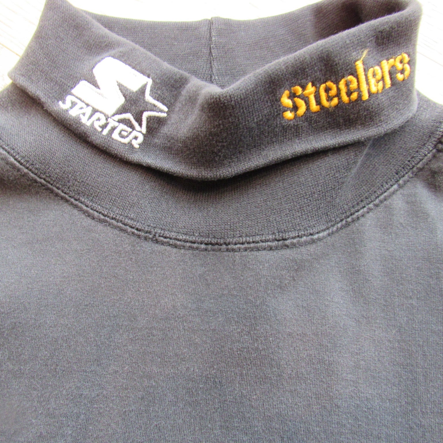 Steelers Embroidered Mock Neck Long Sleeve