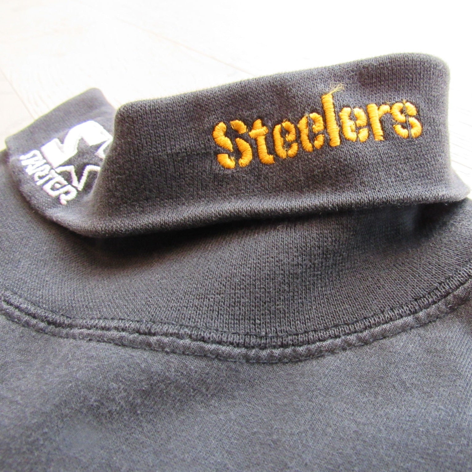 Steelers Embroidered Mock Neck Long Sleeve