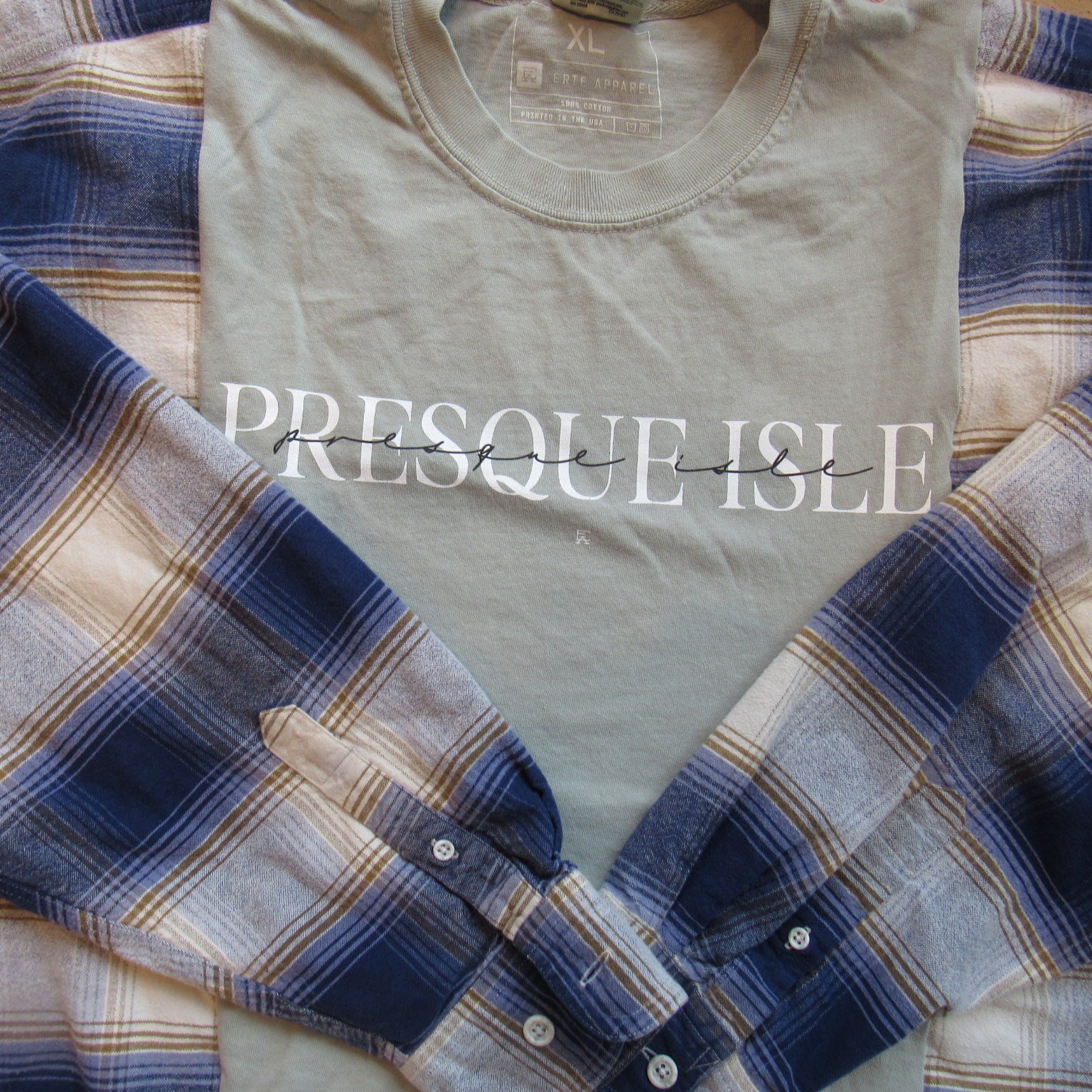 Presque Isle Script Flannel